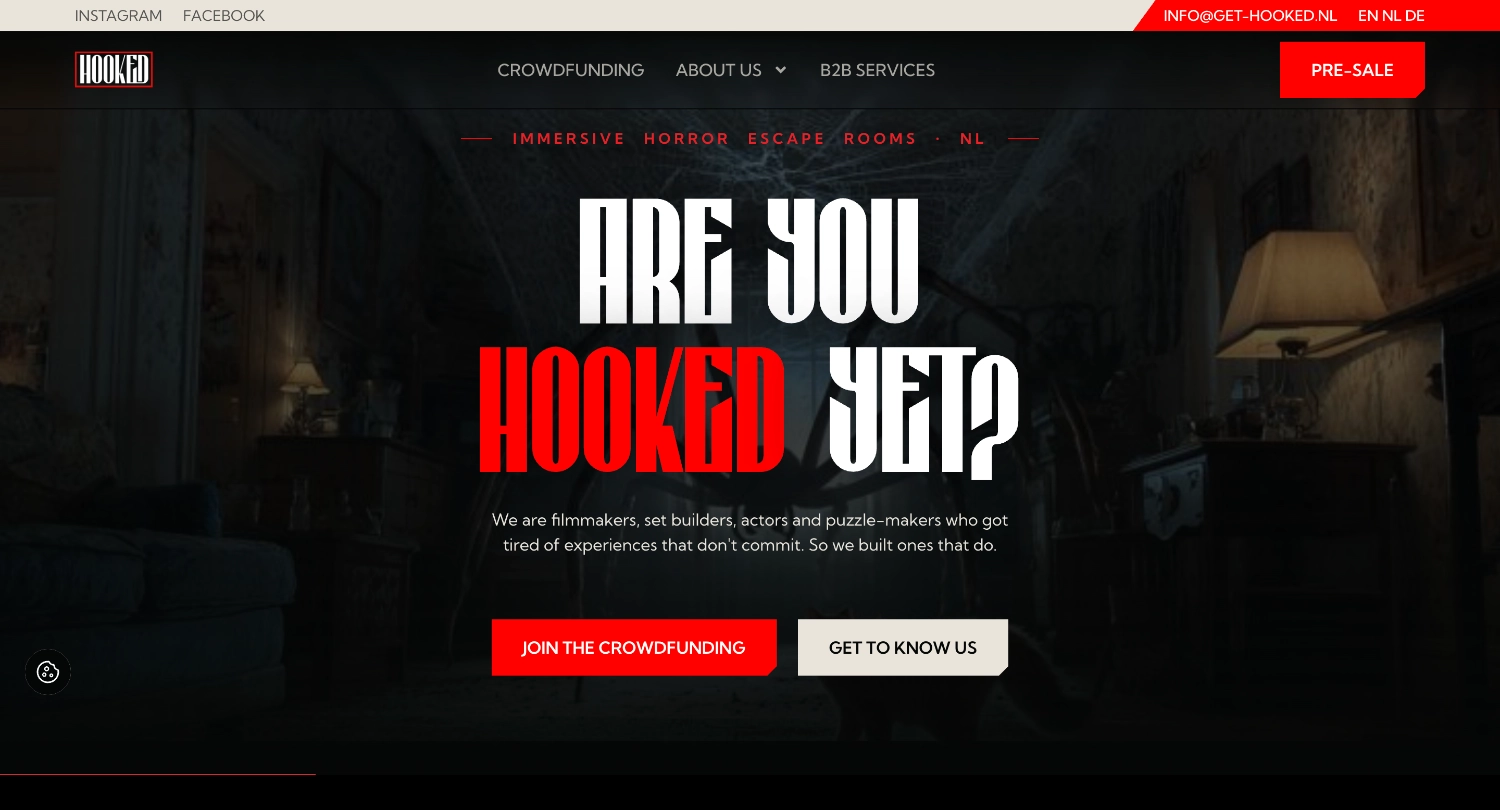 Hooked Experiences Website