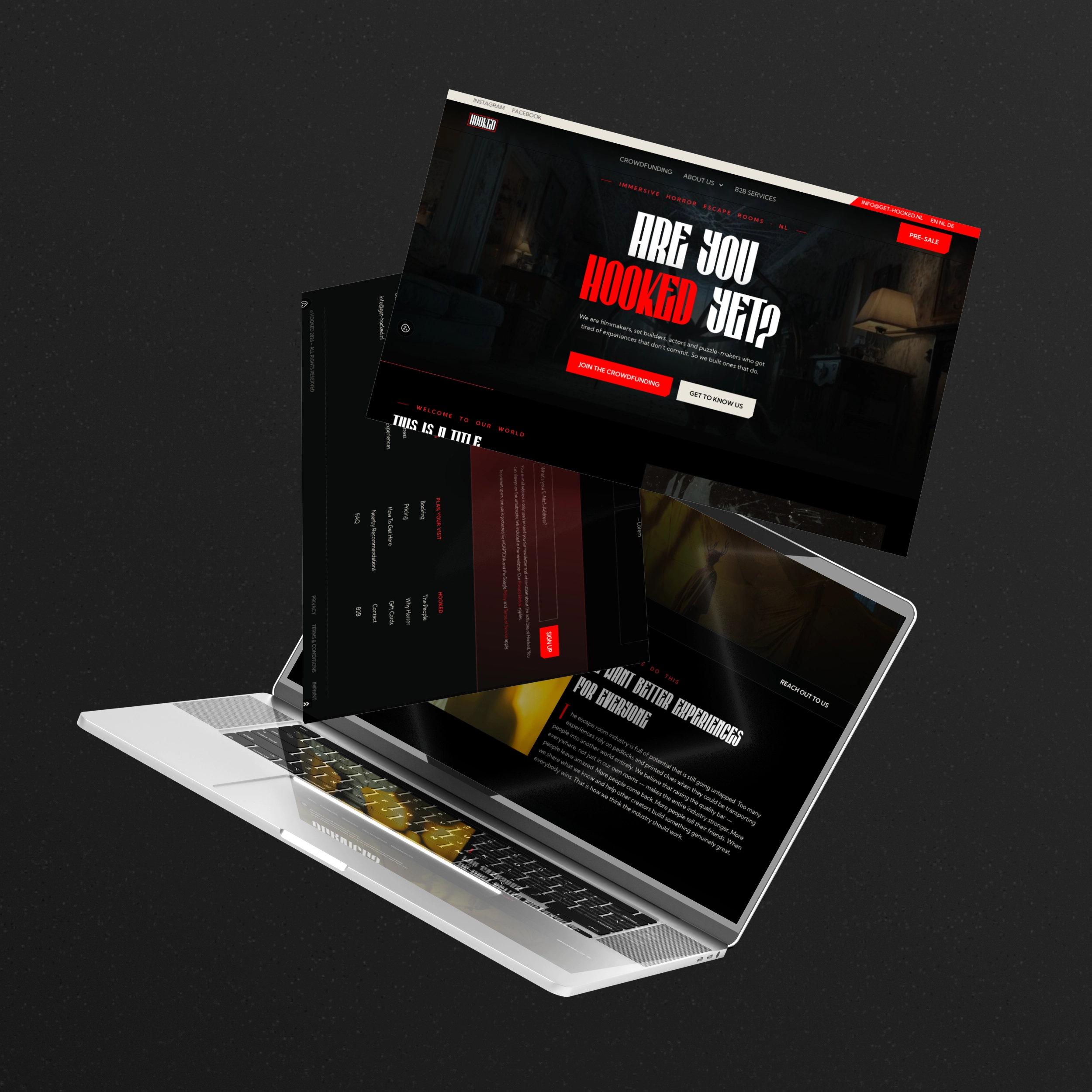 Hooked Experiences Website